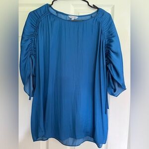 Blue Naked Zebra silky top